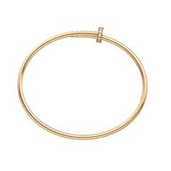 Diamond Tip Nail Gold Bracelet - LORDY JEWELLERY