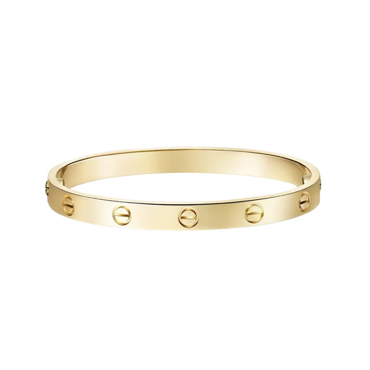 Classic Screw Motif Slim Gold Bracelet - LORDY JEWELLERY