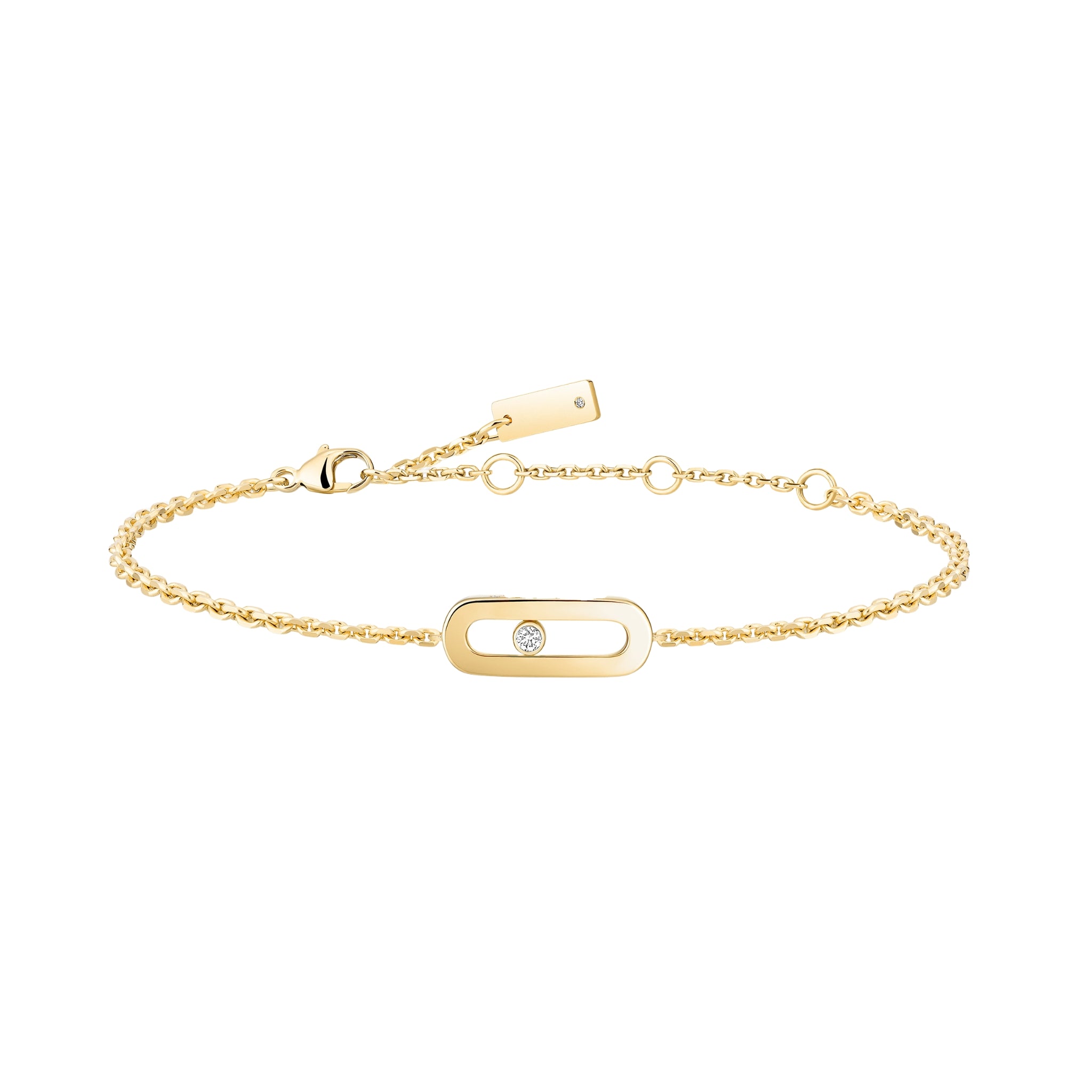 Single-Stone Oval Diamond Chain Bracelet - LORDY JEWELLERY