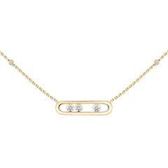Three-Stone Oval Diamond Necklace - LORDY JEWELLERY