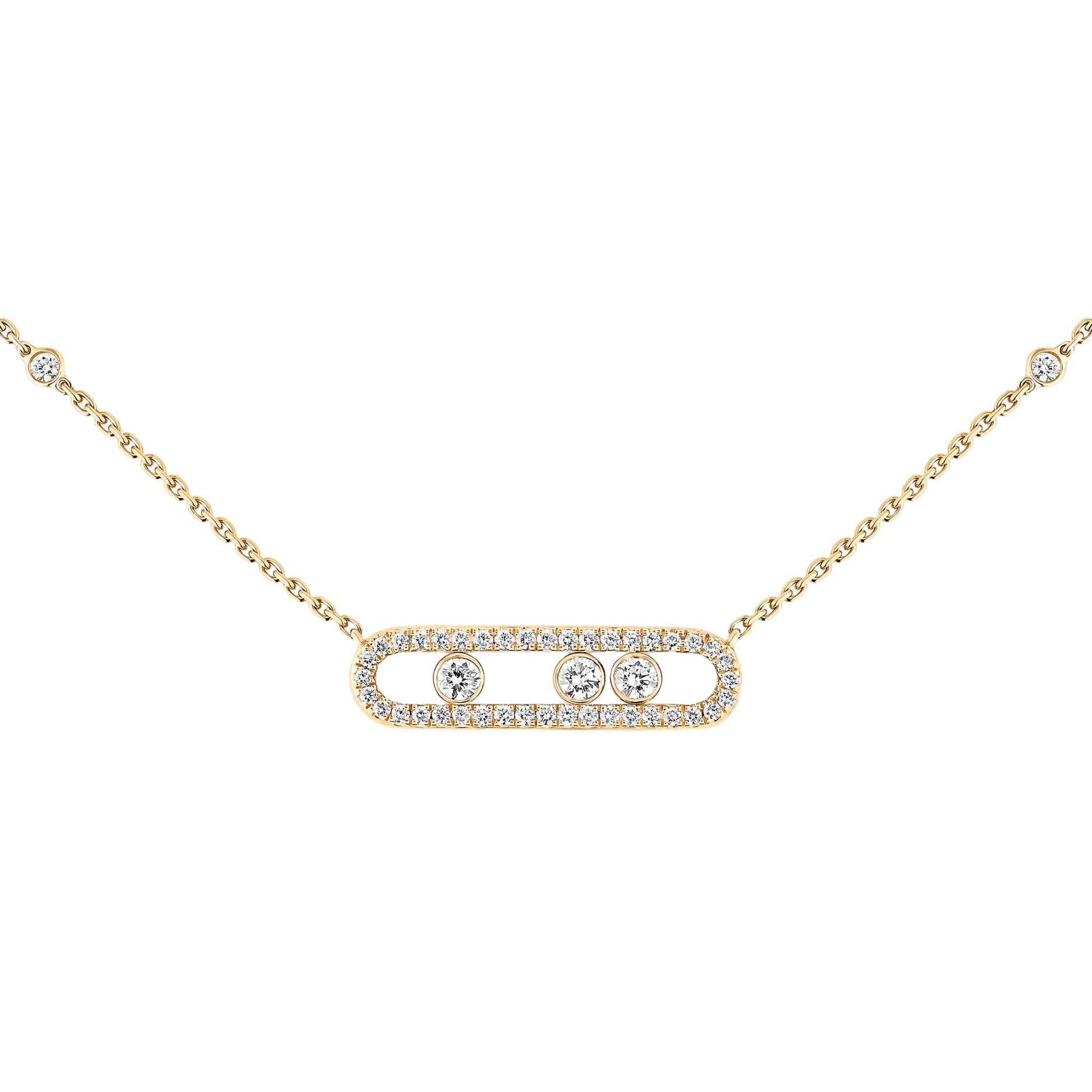 Pavé Oval Charm Chain Necklace - LORDY JEWELLERY