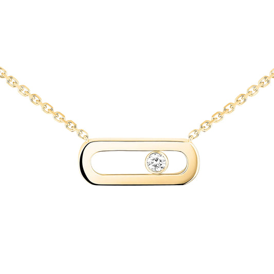 Single-Stone Oval Diamond Necklace - LORDY JEWELLERY