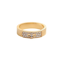 Pave Lock-Clasp Inspired Ring - LORDY JEWELLERY