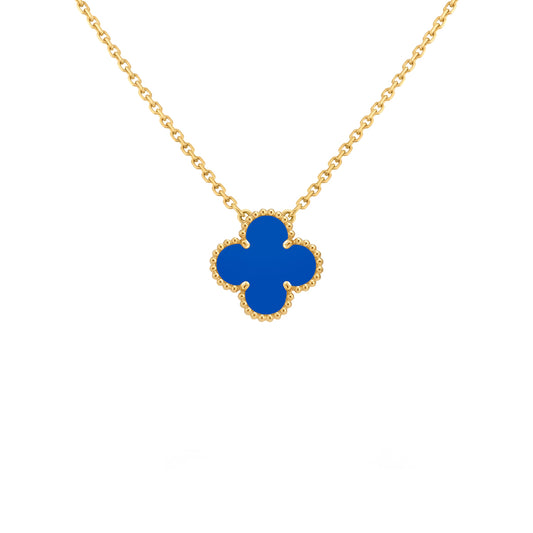 Single Clover-Motif Pendant — Agate - LORDY JEWELLERY