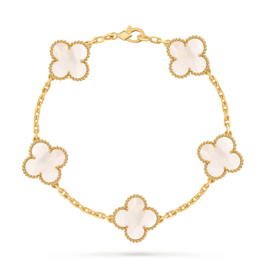 Five Clover Bracelet – Mother of Pearl (5-Motif Edition) - LORDY JEWELLERY