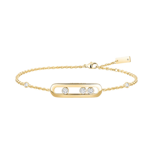Three-Stone Oval Diamond Chain Bracelet - LORDY JEWELLERY