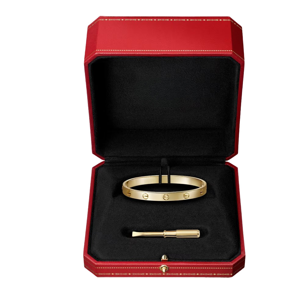 Classic Screw Motif Slim Gold Bracelet - LORDY JEWELLERY