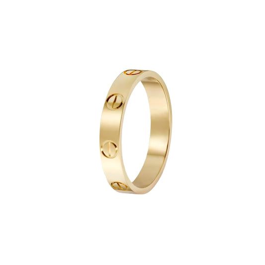 Classic Screw Motif Gold Ring - LORDY JEWELLERY