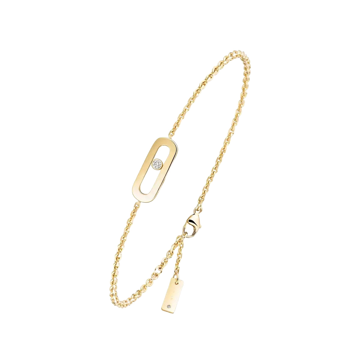 Single-Stone Oval Diamond Chain Bracelet - LORDY JEWELLERY