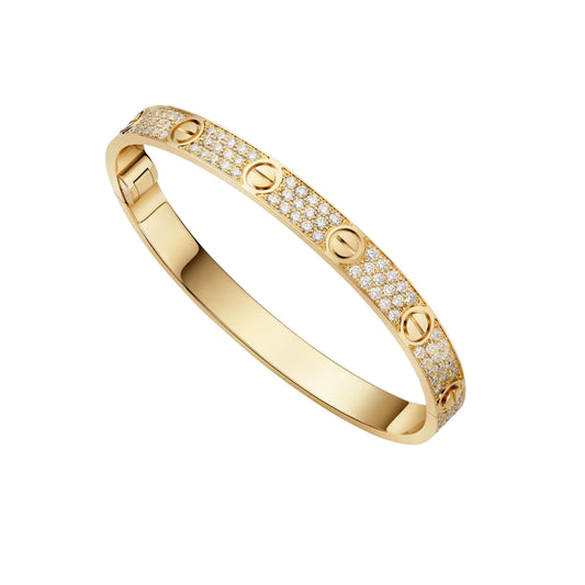 Pavé Screw Motif Gold Bracelet (Classic) - LORDY JEWELLERY