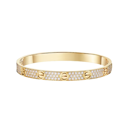 Pavé Screw Motif Gold Bracelet (Classic) - LORDY JEWELLERY