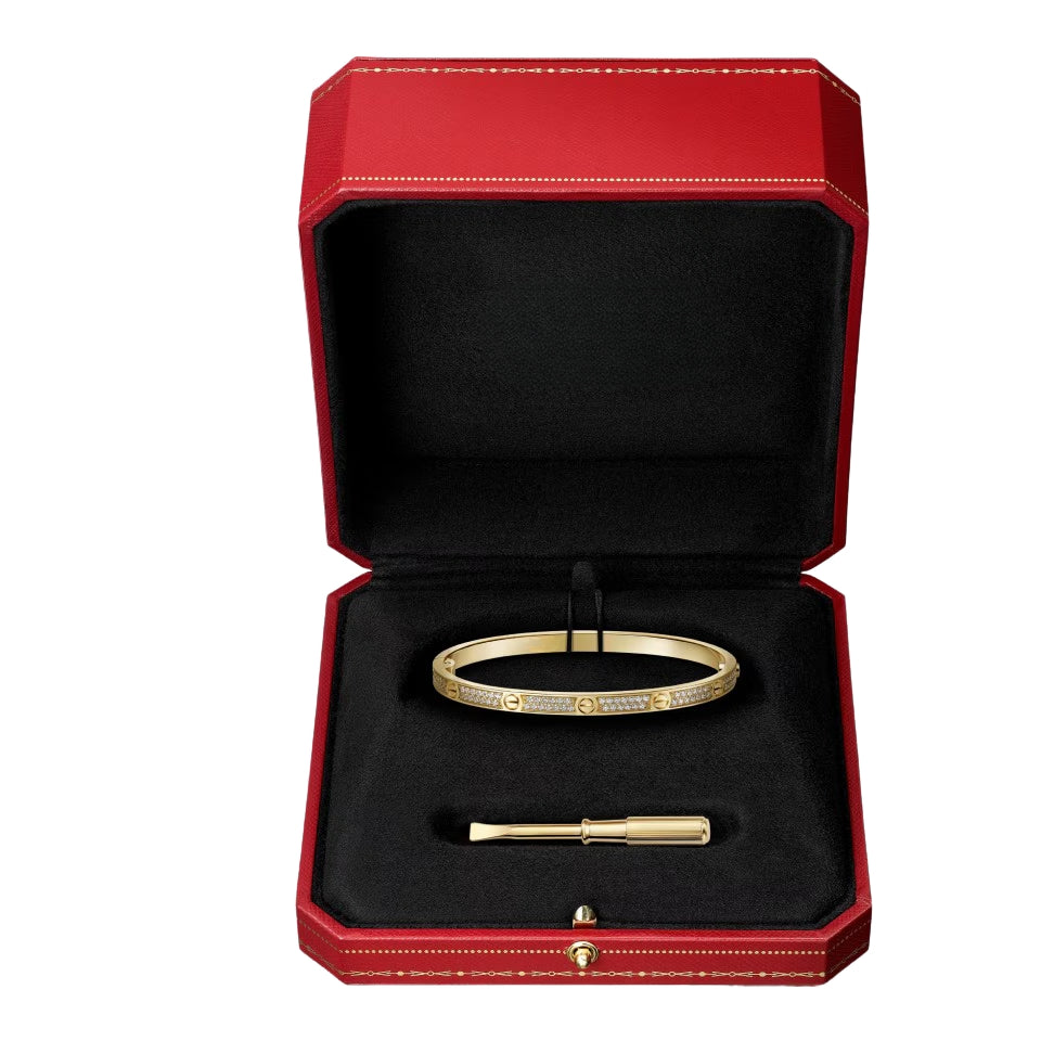 Pavé Screw Motif Gold Bracelet (Small) - LORDY JEWELLERY