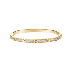 Pavé Screw Motif Gold Bracelet (Small) - LORDY JEWELLERY