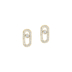 Pavé Oval Diamond Stud Earrings - LORDY JEWELLERY