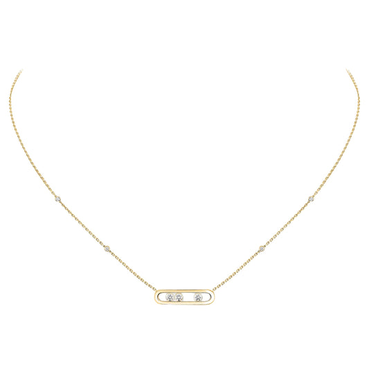 Three-Stone Oval Diamond Necklace - LORDY JEWELLERY