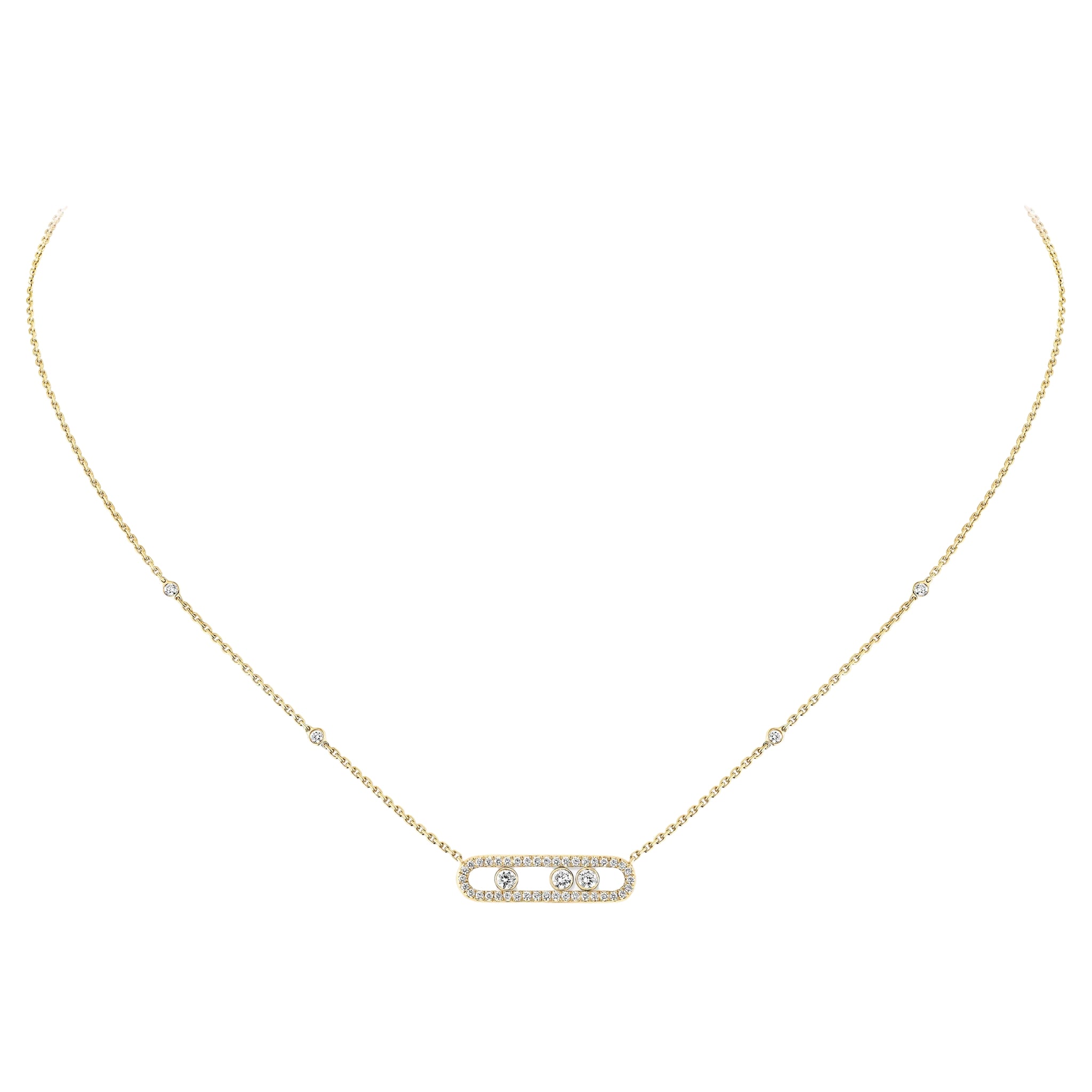 Pavé Oval Charm Chain Necklace - LORDY JEWELLERY