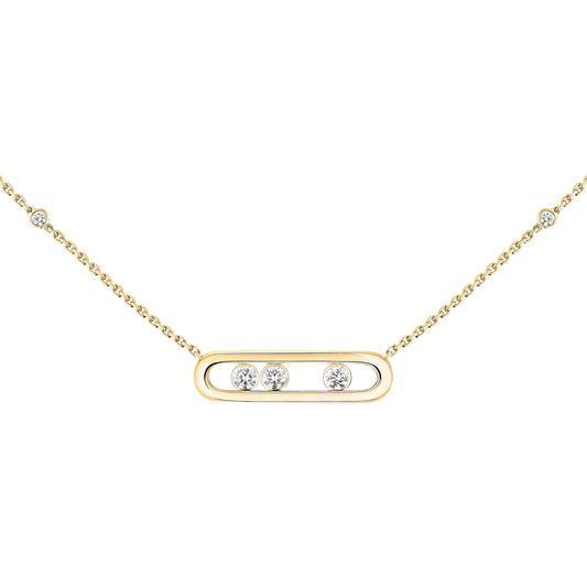 Three-Stone Oval Diamond Necklace - LORDY JEWELLERY