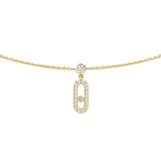 Pavé Oval Charm Chain Necklace - LORDY JEWELLERY