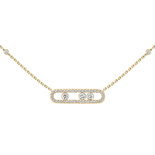 Pavé Oval Charm Chain Necklace - LORDY JEWELLERY
