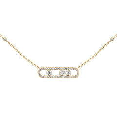 Pavé Oval Charm Chain Necklace - LORDY JEWELLERY