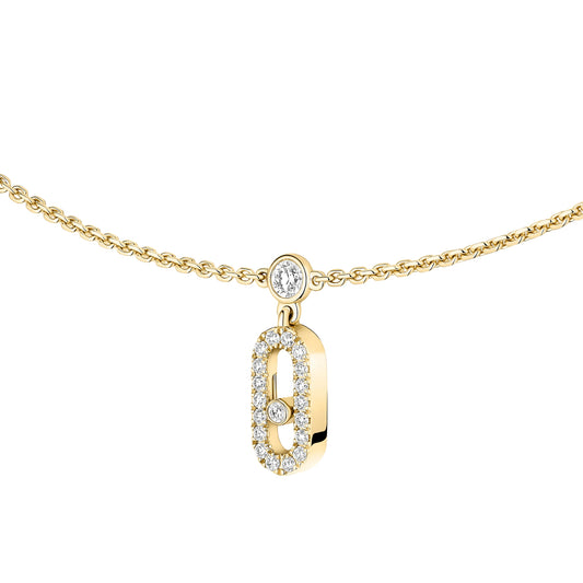 Pavé Oval Charm Chain Necklace - LORDY JEWELLERY