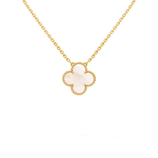 Single Clover-Motif Pendant — Mother of Pearl - LORDY JEWELLERY