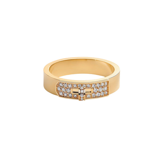 Pave Lock-Clasp Inspired Ring - LORDY JEWELLERY
