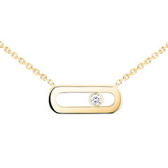 Single-Stone Oval Diamond Necklace - LORDY JEWELLERY