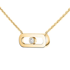 Single-Stone Oval Diamond Necklace - LORDY JEWELLERY