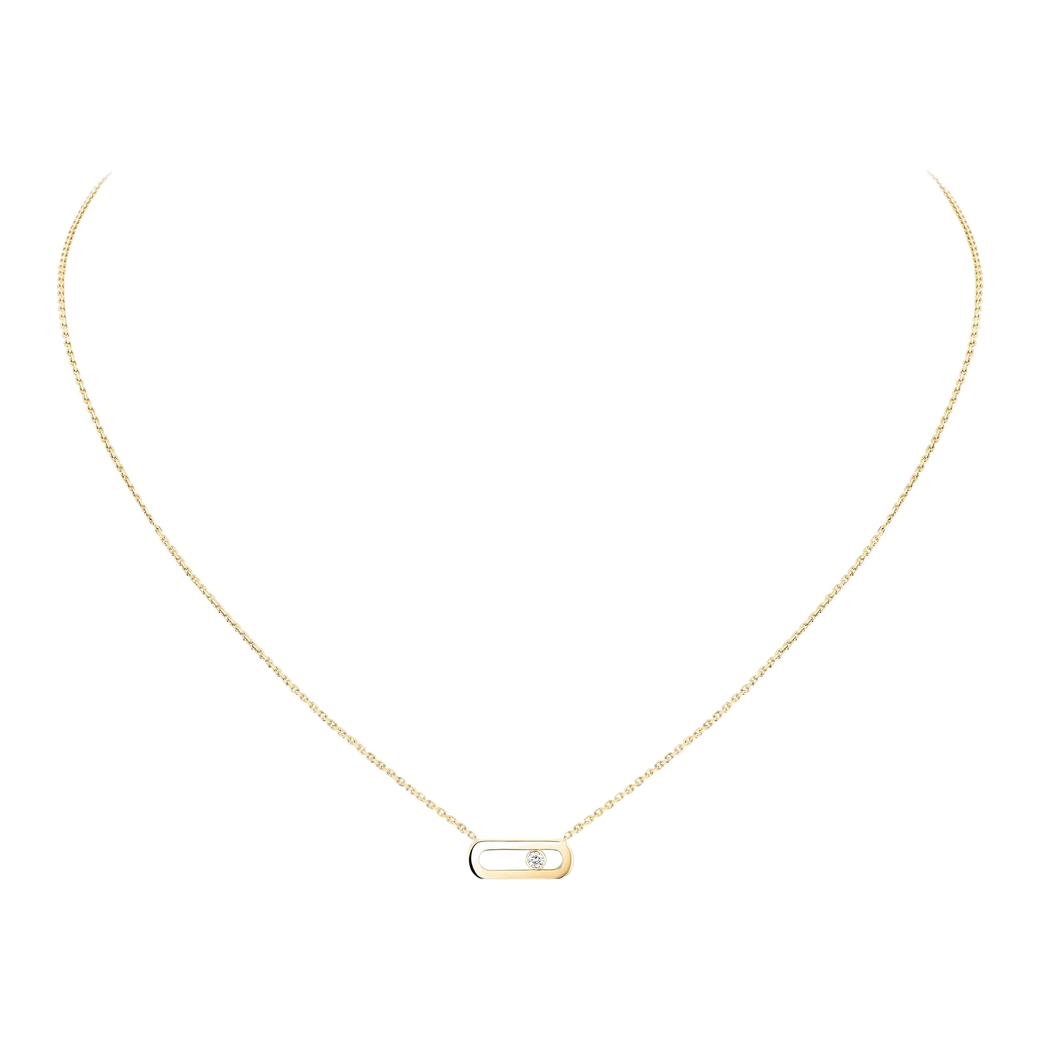 Single-Stone Oval Diamond Necklace - LORDY JEWELLERY